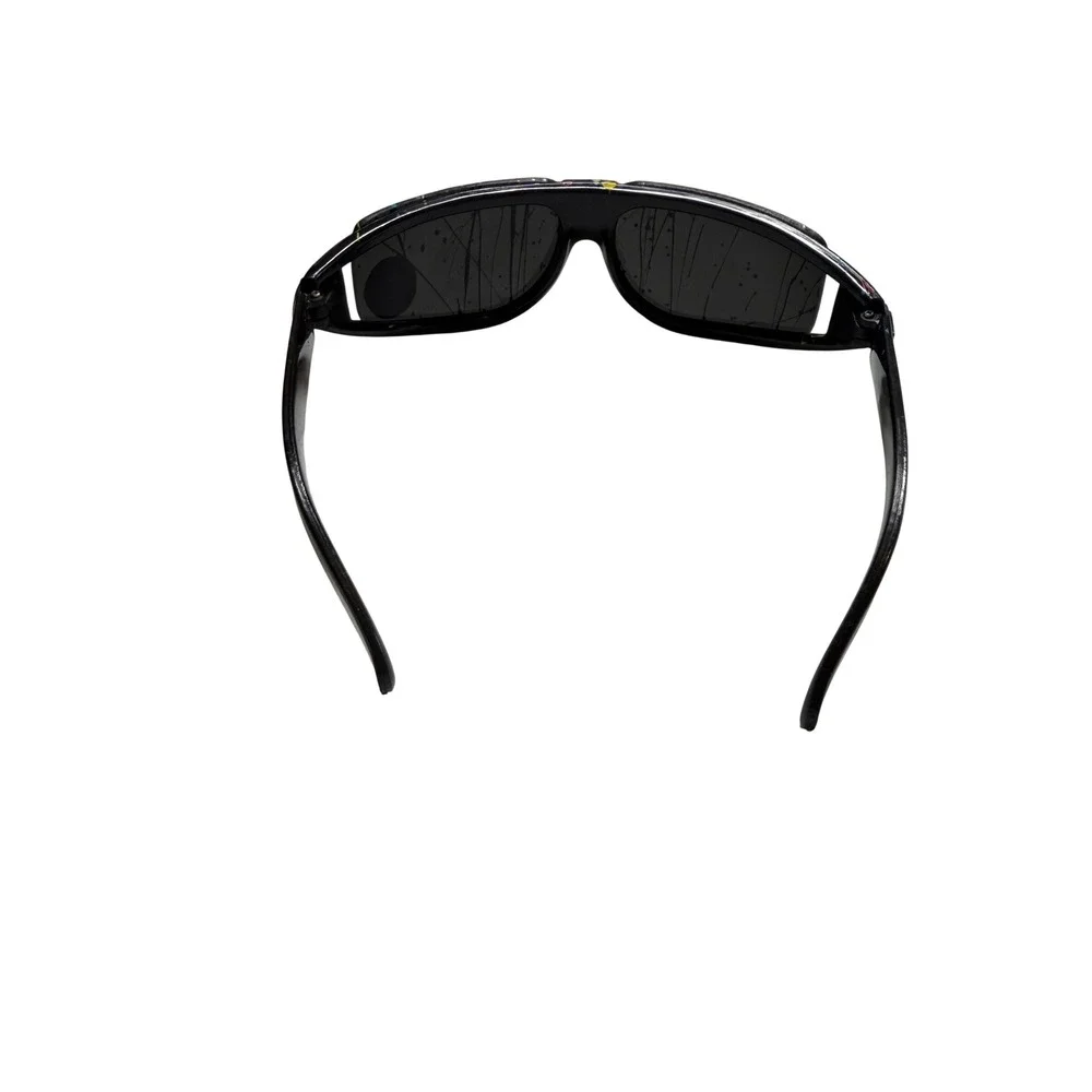 Vintage Y2K Paint Splatter Wrap Sunglasses Shield Cyber Y2K Rave